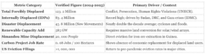 Global Displacement Metrics