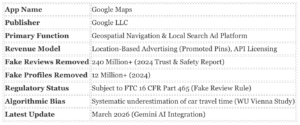 Investigative Audit of Google Maps